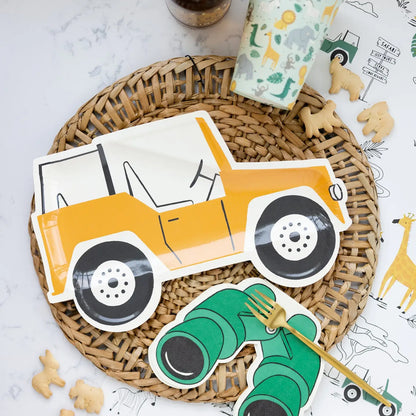 Safari Jeep Shaped Paper Plate