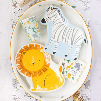 Safari Zebra Shaped Paper Plate