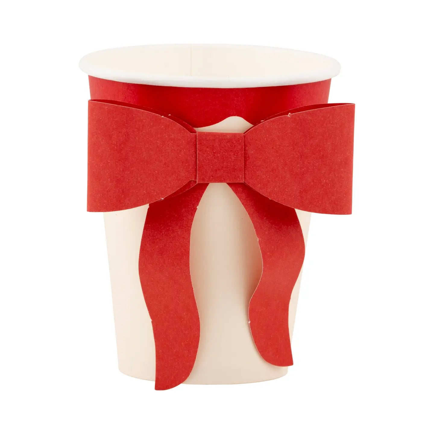 Red and Pink Bow Paper Cups