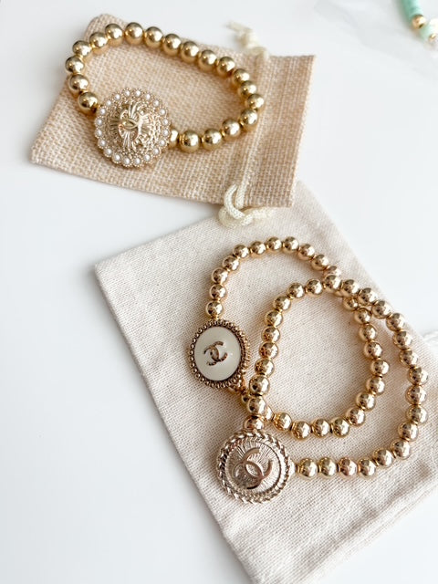 Repurposed CC Buttons Luxe Bracelet