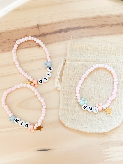 PERSONALIZED "Mouse & Star" Kid Beaded Bracelet