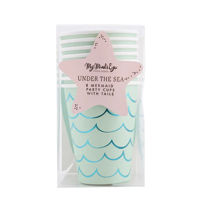 Mermaid Tail Paper Party Cups - 12 oz