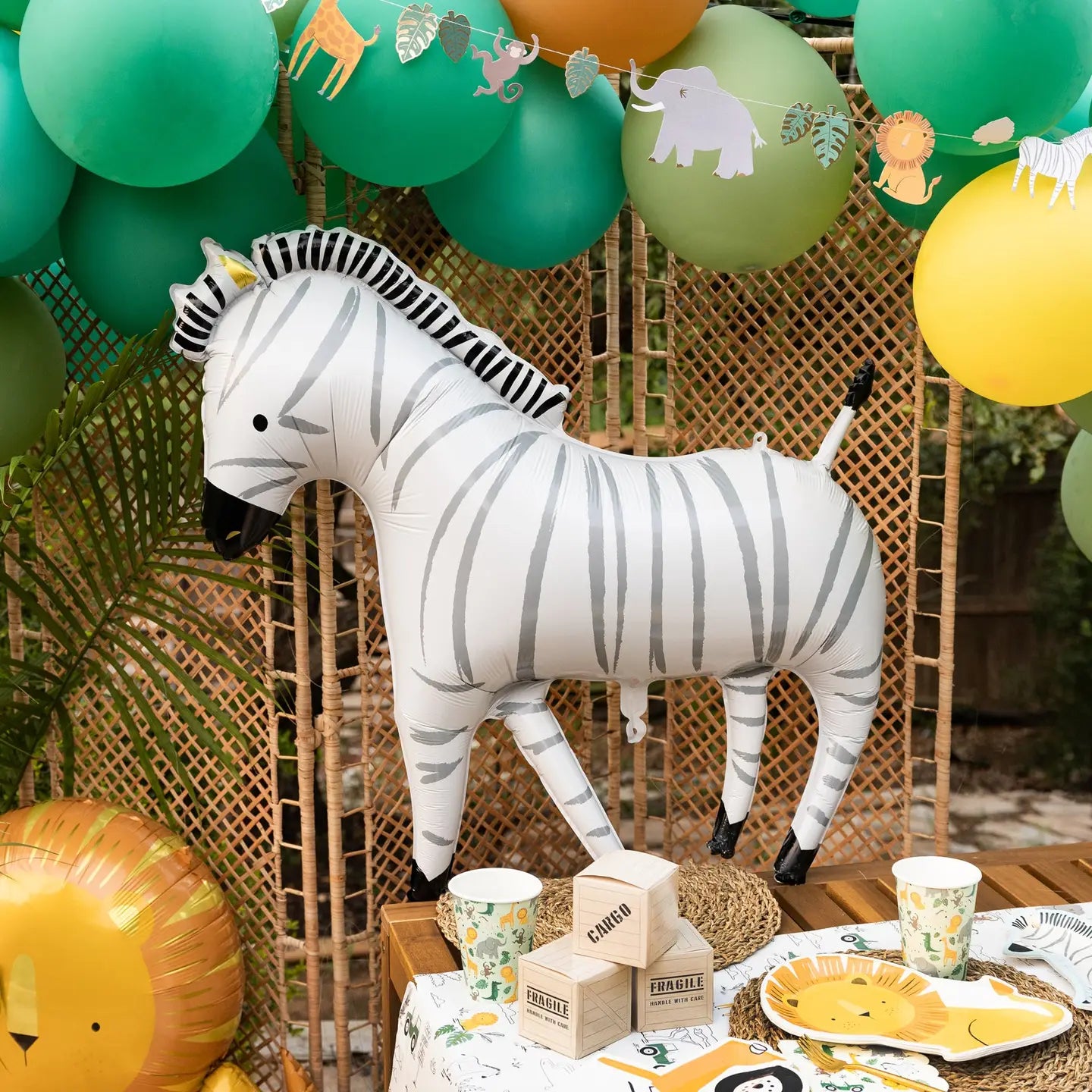 Safari Zebra Mylar Balloon